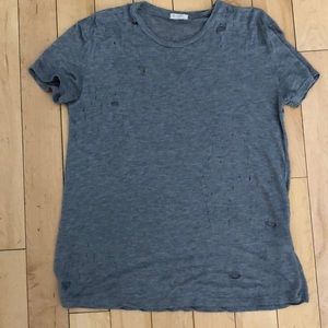 Distressed super soft grey tee